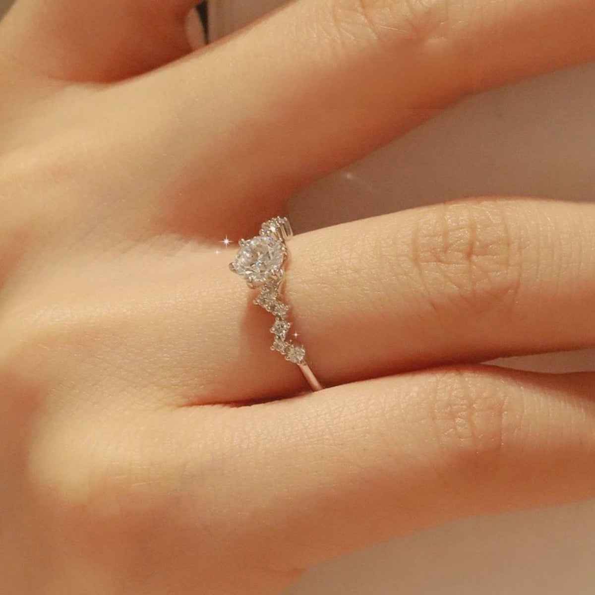1 Carat Moissanite 925 Sterling Silver Ring