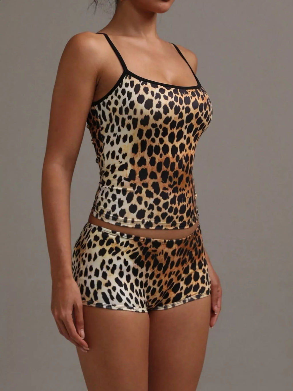 Leopard Print Cami ad Shorts Set - Girly Tea