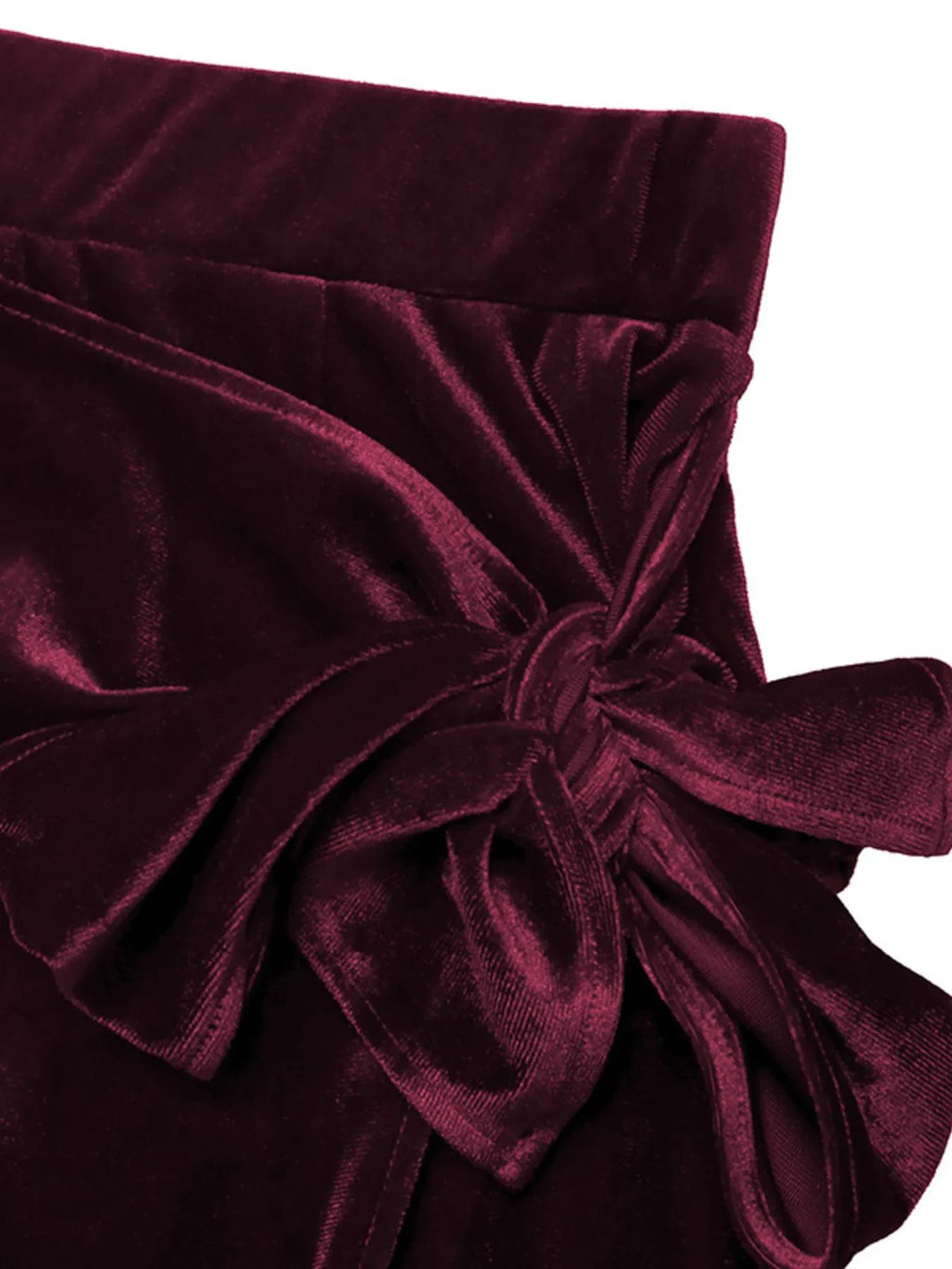 Side Tied Velvet Skirt - Girly Tea