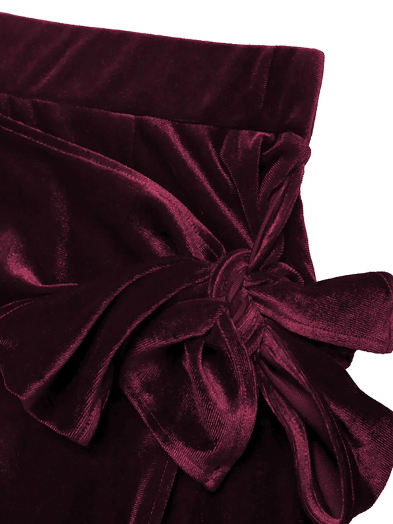 Side Tied Velvet Skirt - Girly Tea