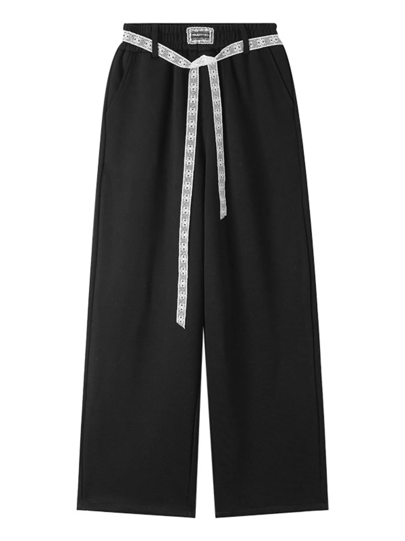 Elastic Waist Wide Leg Pants - Girly Tea