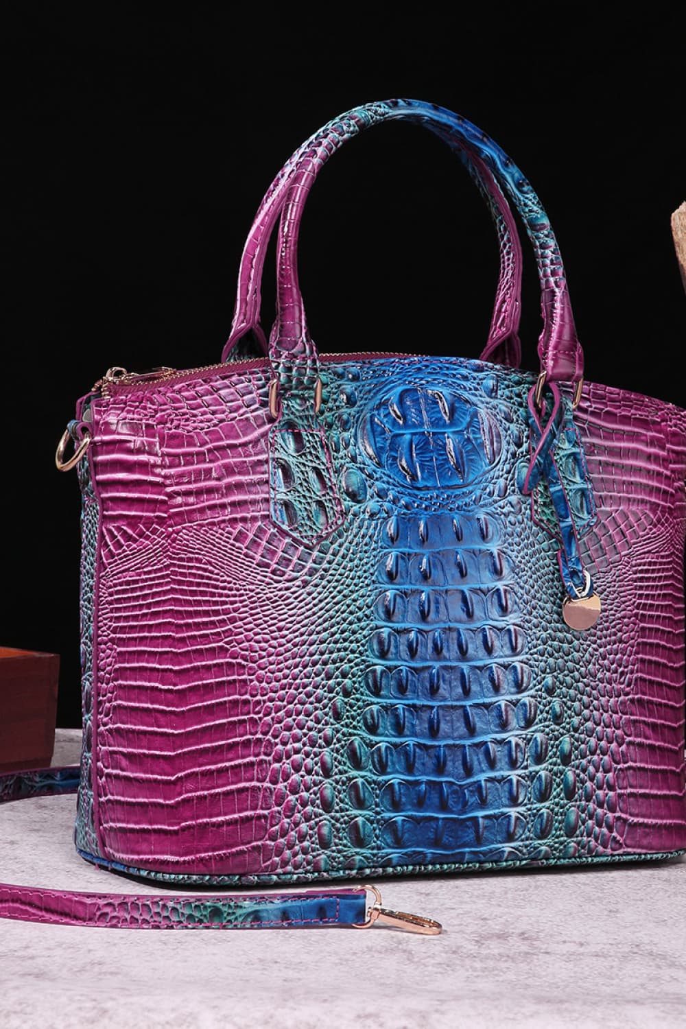 Gradient PU Leather Handbag - Girly Tea