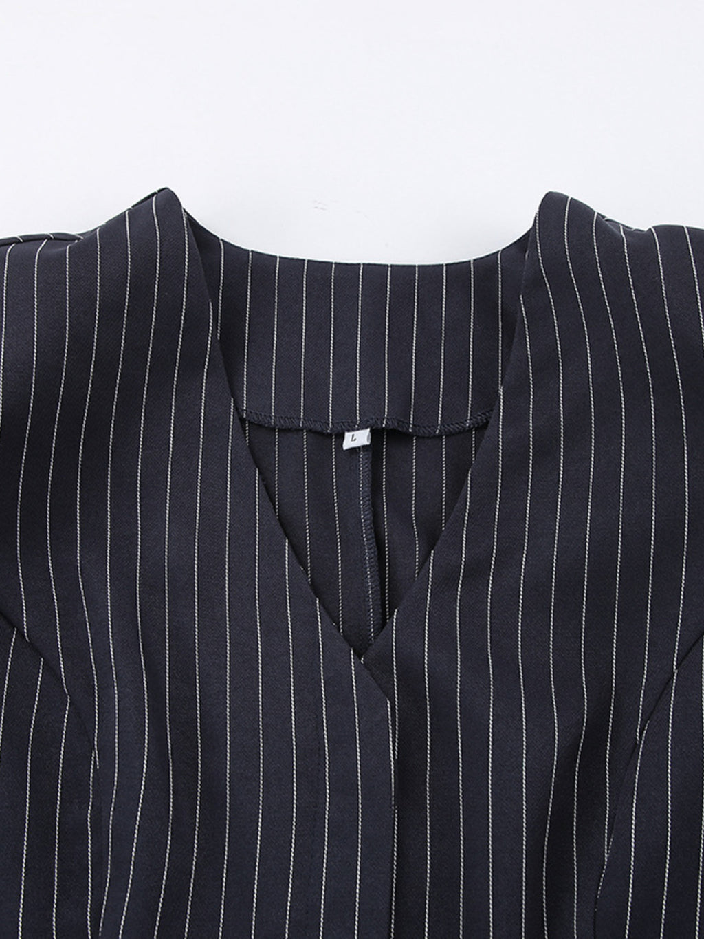 Striped Blazer & Mini Skirt Set with Neck Tie - Girly Tea