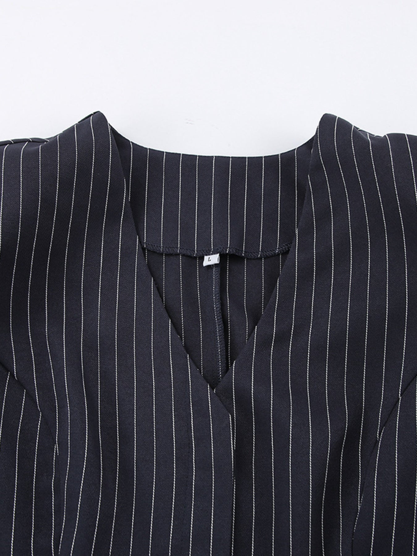 Striped Blazer & Mini Skirt Set with Neck Tie - Girly Tea