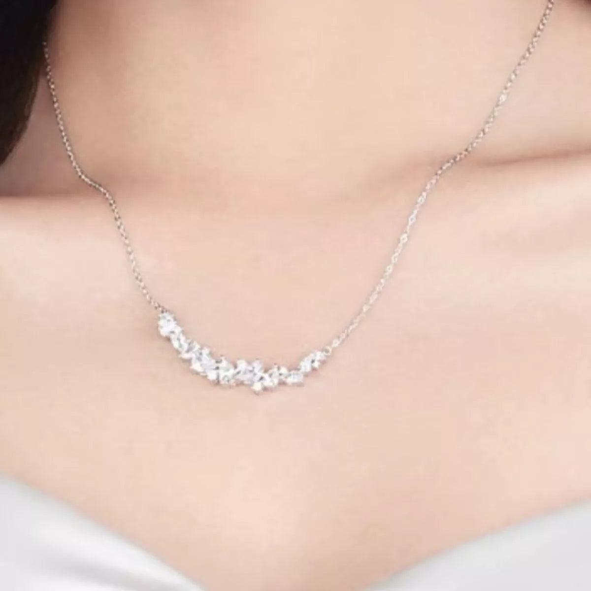 925 Sterling Silver Zircon Necklace - Girly Tea