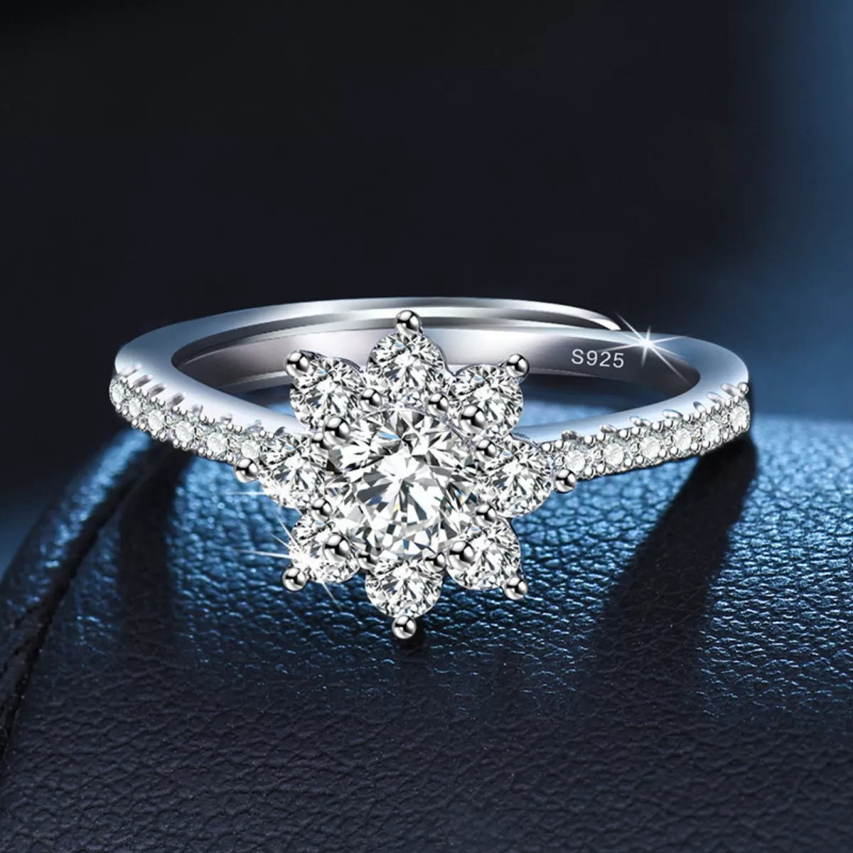 1 Carat Moissanite 925 Sterling Silver Ring - Girly Tea