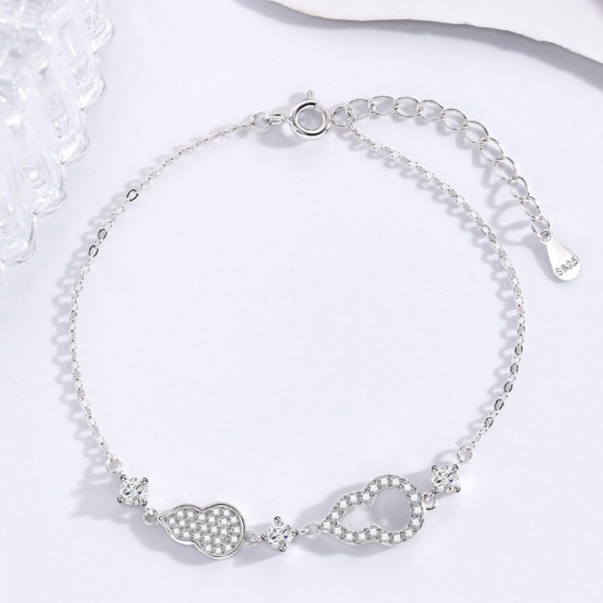 Zircon Gourd Adjustable Bracelet - Girly Tea
