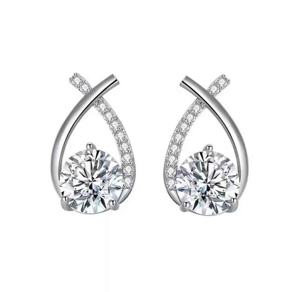 1 Carat 925 Sterling Silver Moissanite Earrings
