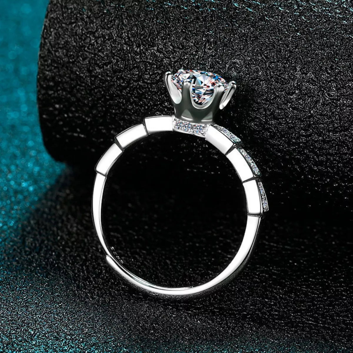 1 Carat Moissanite 925 Sterling Silver Ring - Girly Tea