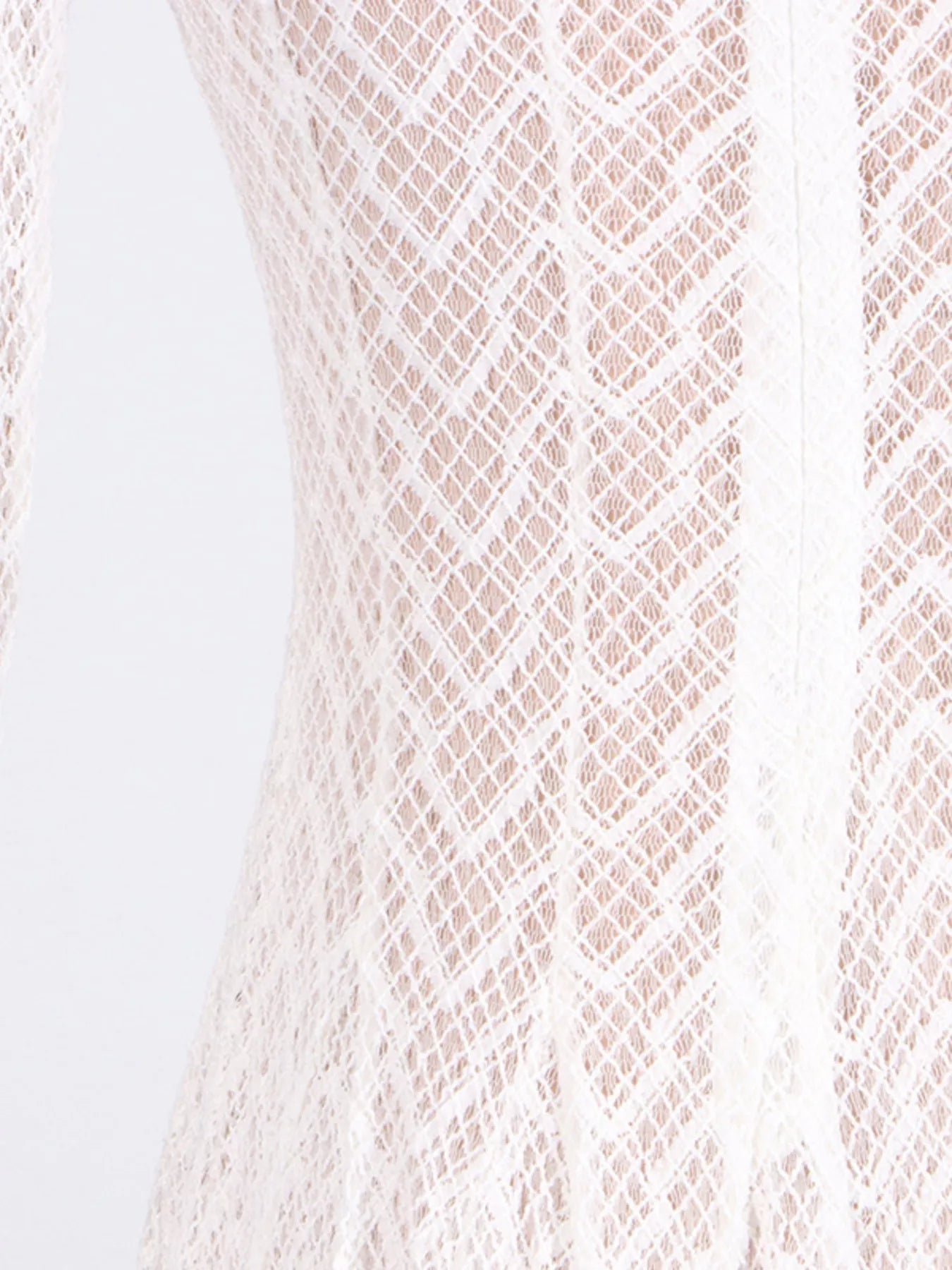 Lace Mock Neck Long Sleeve Maxi Dress - Girly Tea