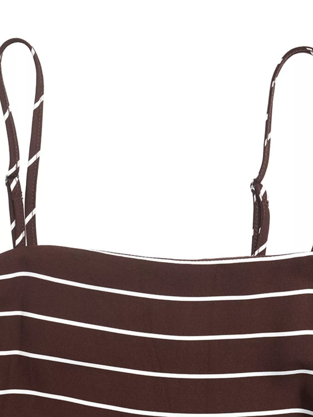 Striped Print Spaghetti Strap Maxi Dress - Girly Tea