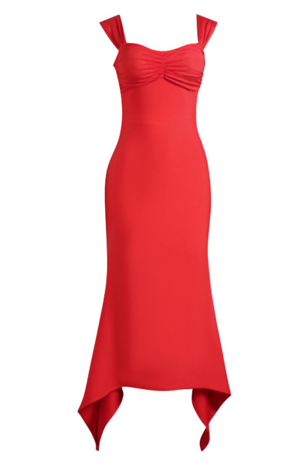 Ruched Sweetheart Neck Hem Detail Dress - Girly Tea