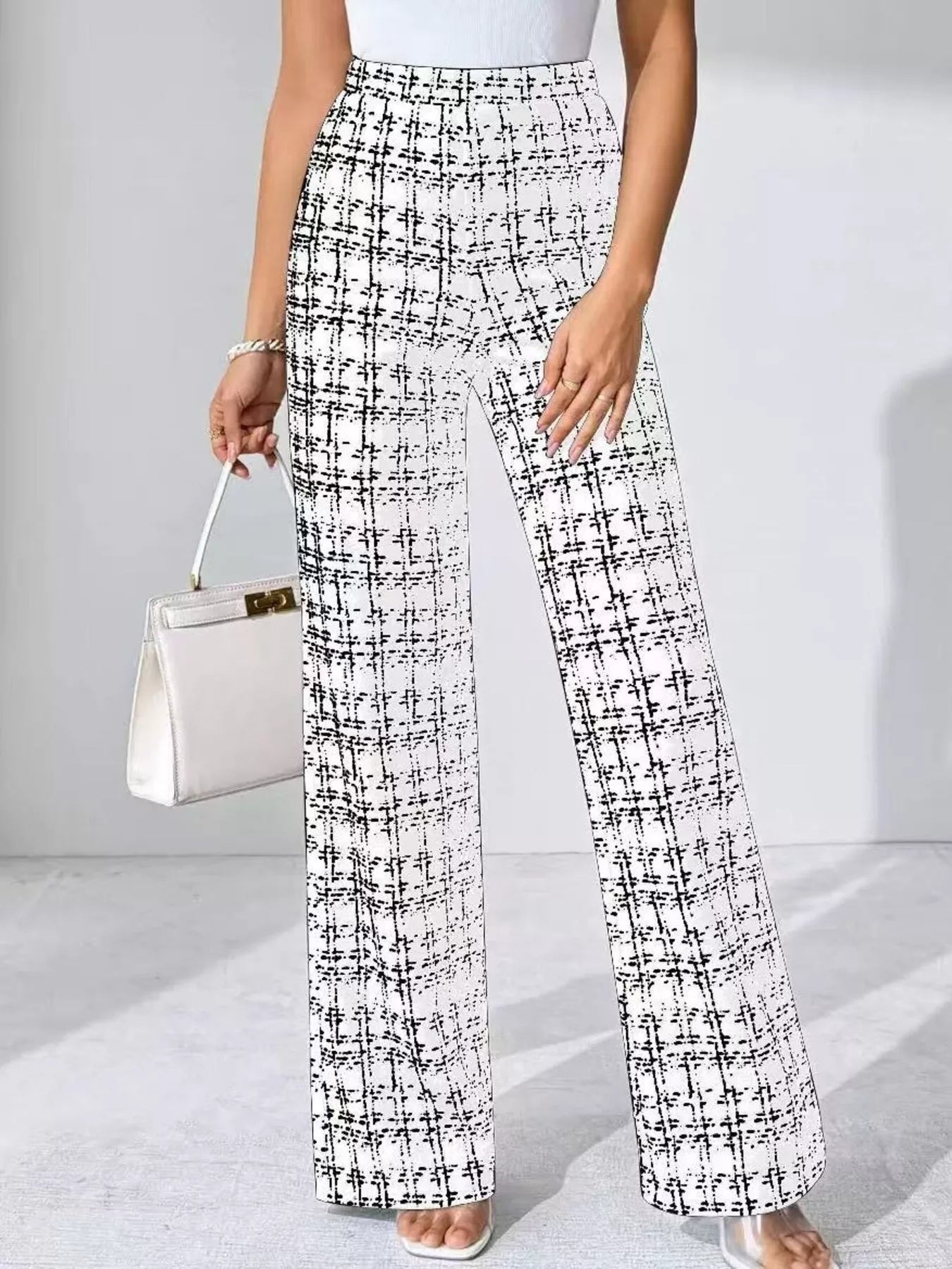 Plaid Wide Leg Pants - Girly Tea