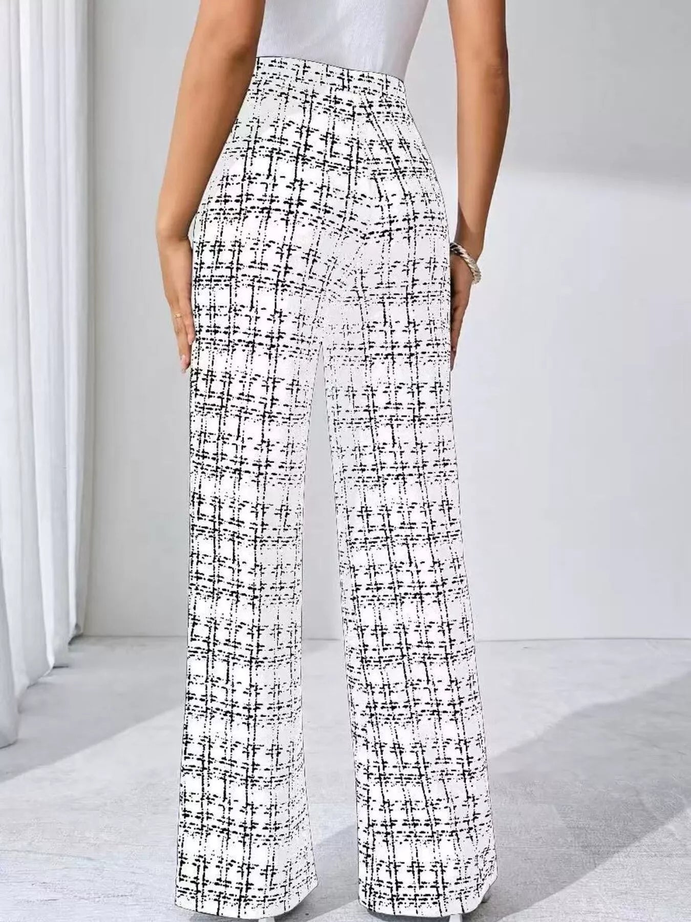 Plaid Wide Leg Pants - Girly Tea