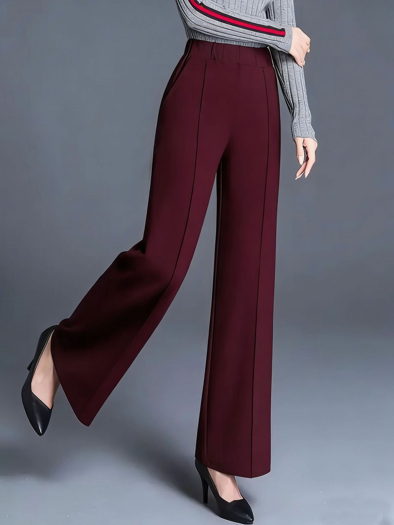 High-Waisted Wide Leg Pants - Girly Tea