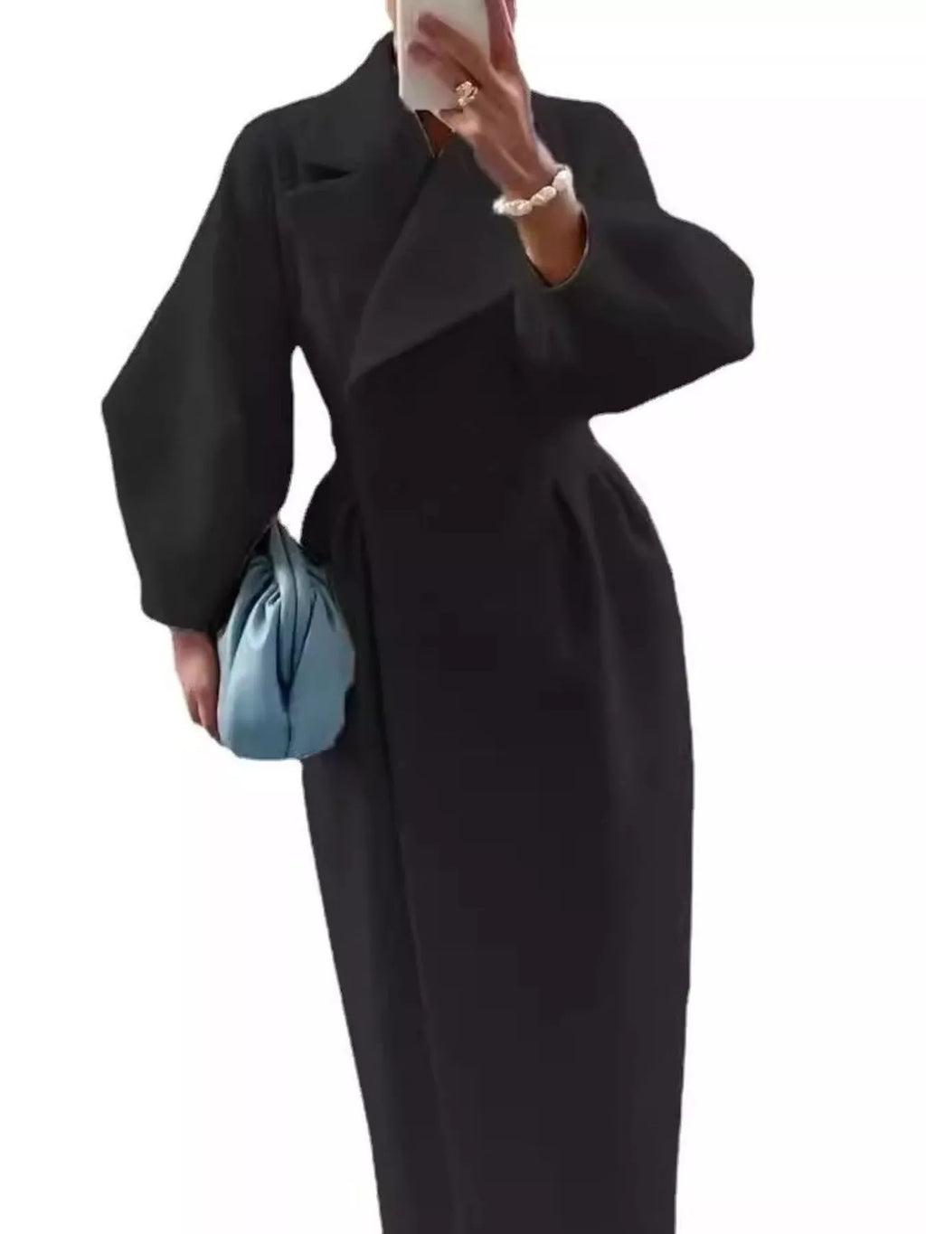 Double-Breasted Longline Coat - Girly Tea