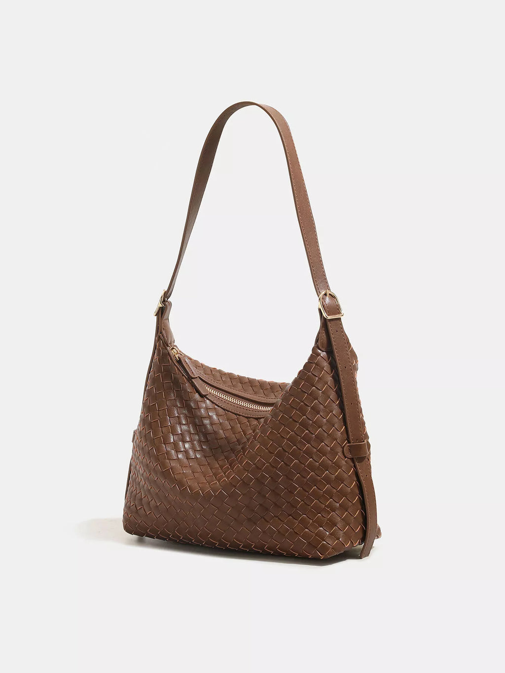 Woven PU Leather Shoulder Bag - Girly Tea