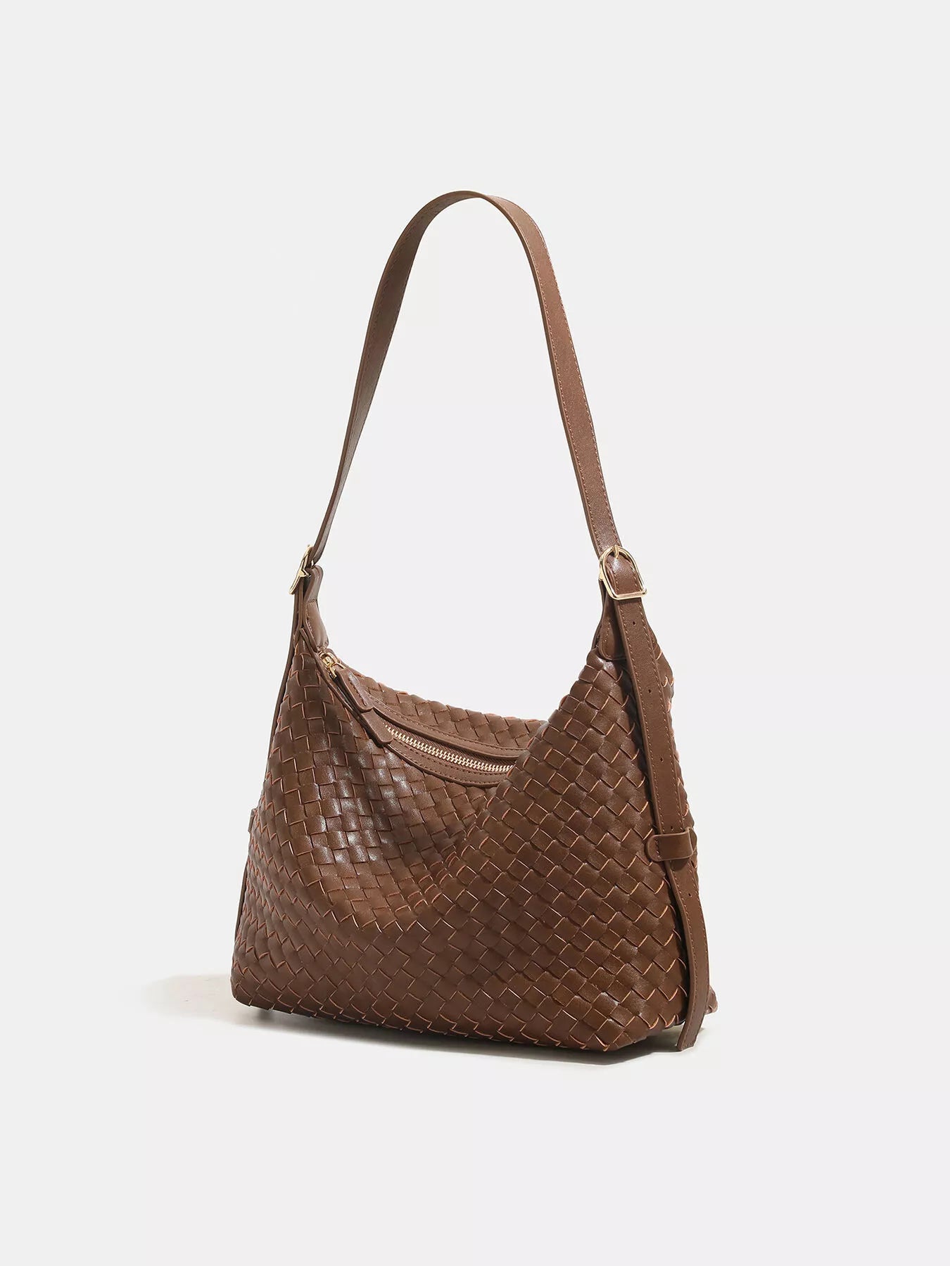 Woven PU Leather Shoulder Bag - Girly Tea