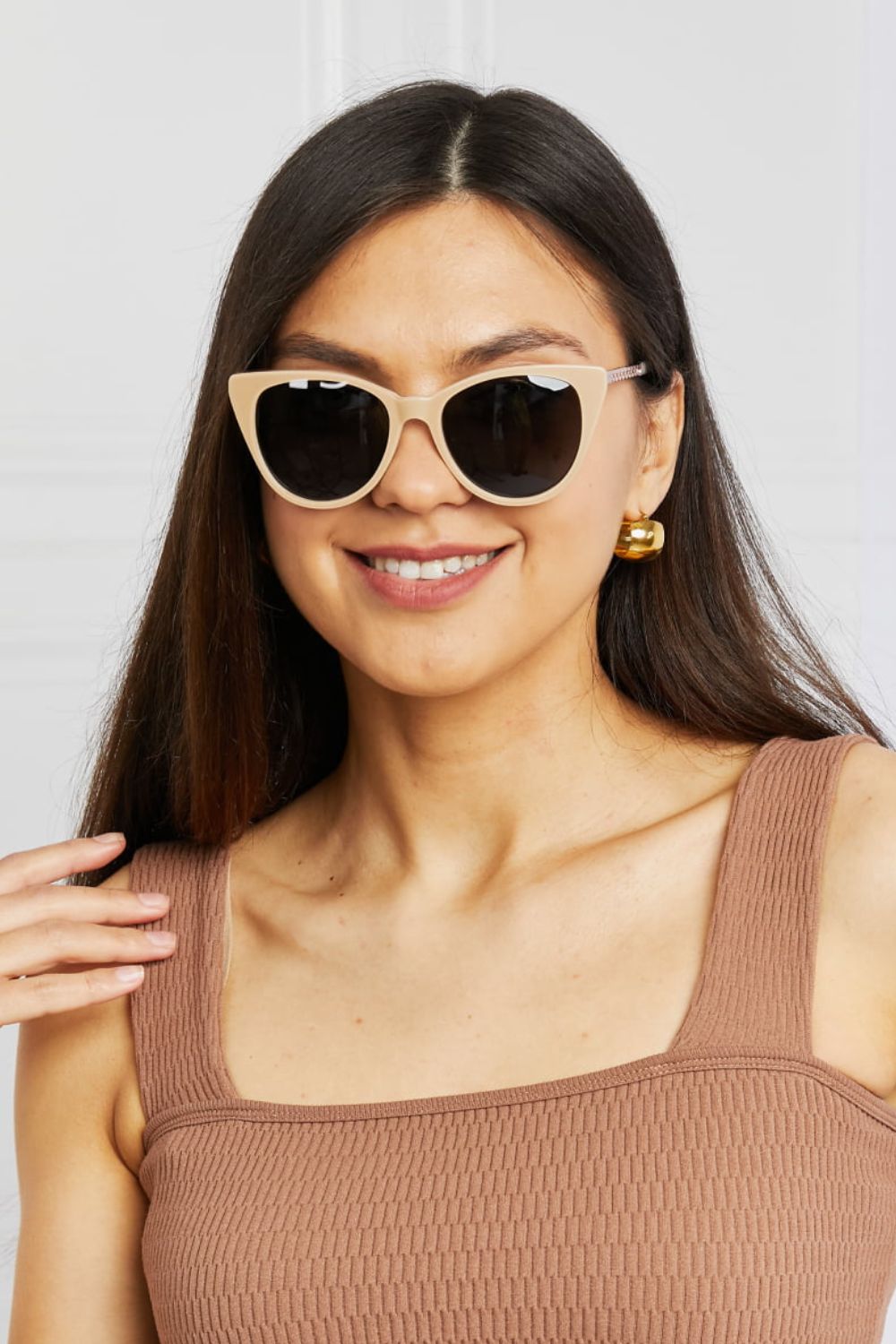 Cat-Eye Acetate Frame Sunglasses - Girly Tea