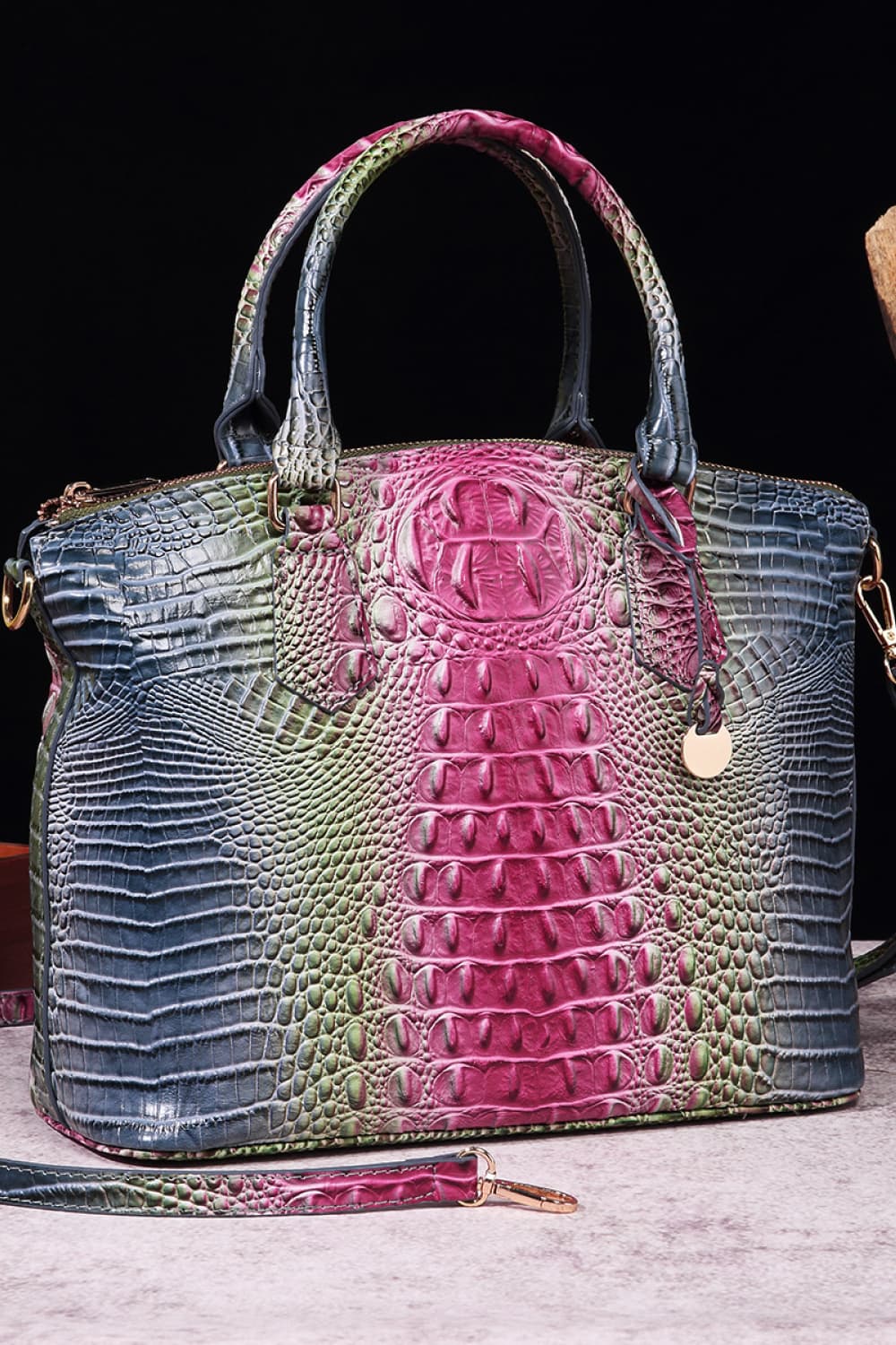 Gradient PU Leather Handbag - Girly Tea