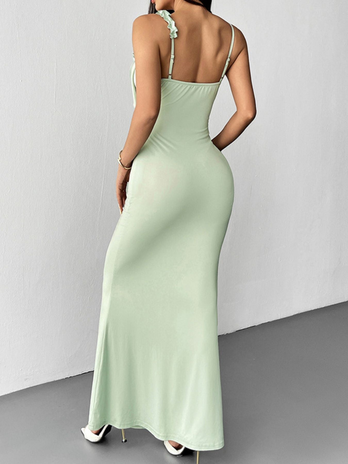 Floral Bodycon Mermaid Maxi Dress - Girly Tea