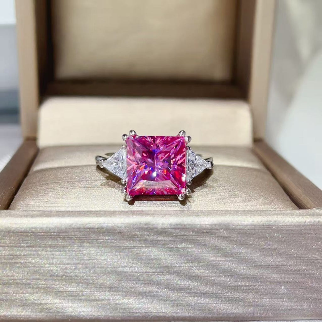 5 Carat Moissanite 925 Sterling Silver Ring - Girly Tea