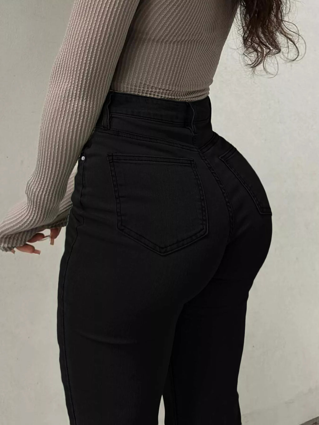 High-Waisted Flare Leg Jeans - Girly Tea
