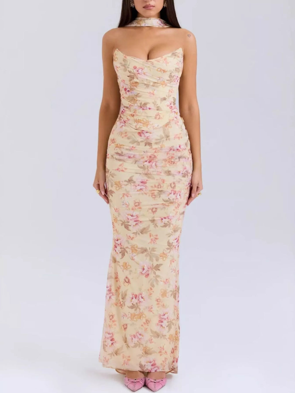 Tube Top and Maxi Skirt Set - Girly Tea