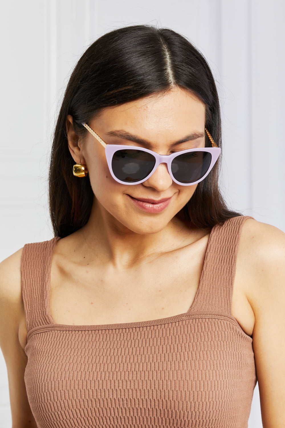 Cat-Eye Acetate Frame Sunglasses - Girly Tea
