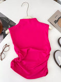 Ruched Mock Neck Tank - Girly Tea