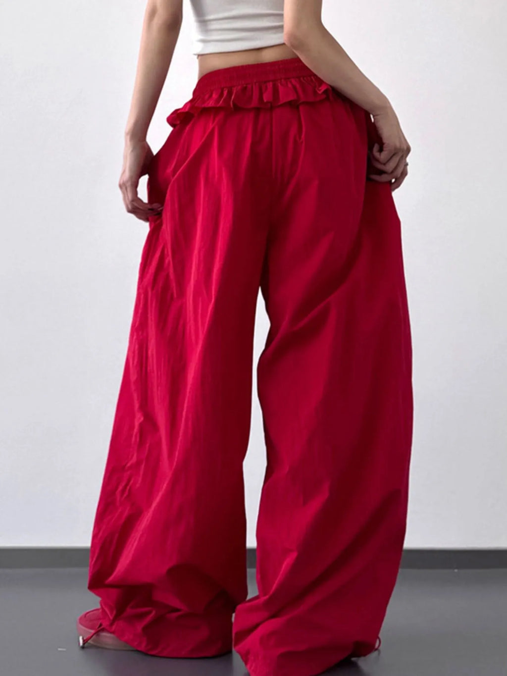 Drawstring Wide Leg Pants - Girly Tea