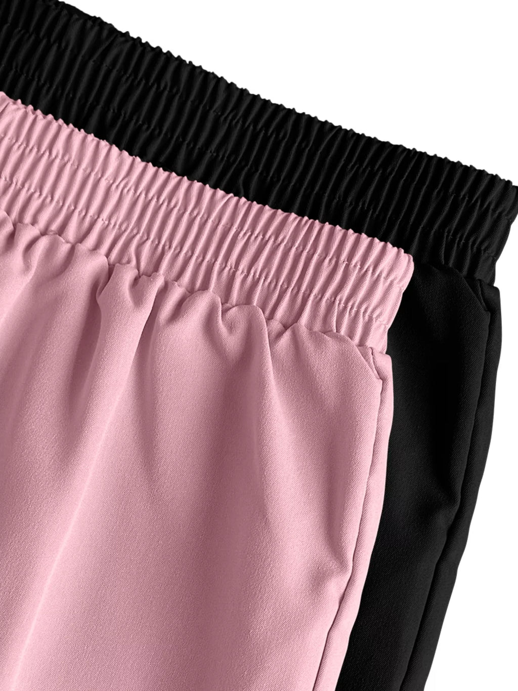 2 Piece Elastic Waist Cargo Pants - Girly Tea