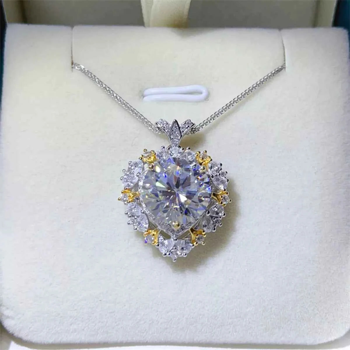 5 Carat Moissanite 925 Sterling Silver Necklace