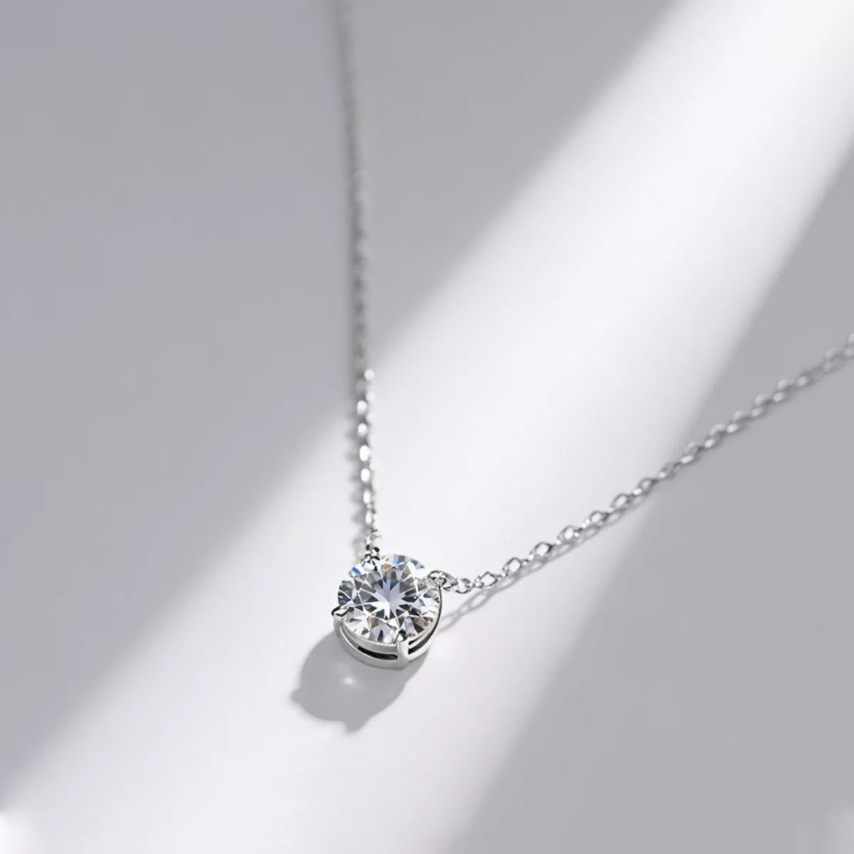 2 Carat Moissanite Pendant Necklace - Girly Tea