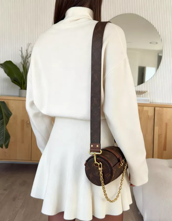Turtleneck Dropped Shoulder Sweater and Skirt Set - Girly Tea