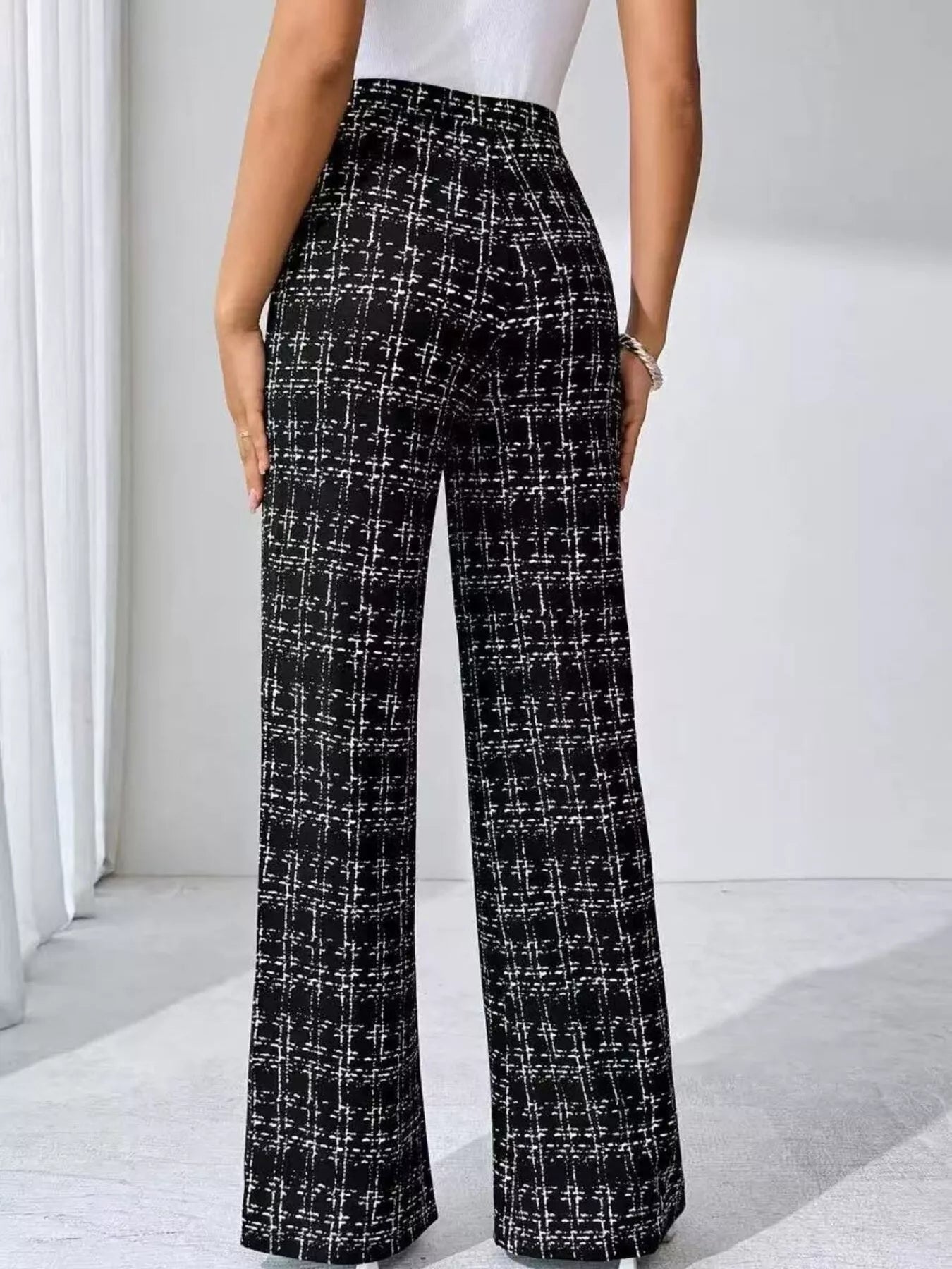 Plaid Wide Leg Pants - Girly Tea