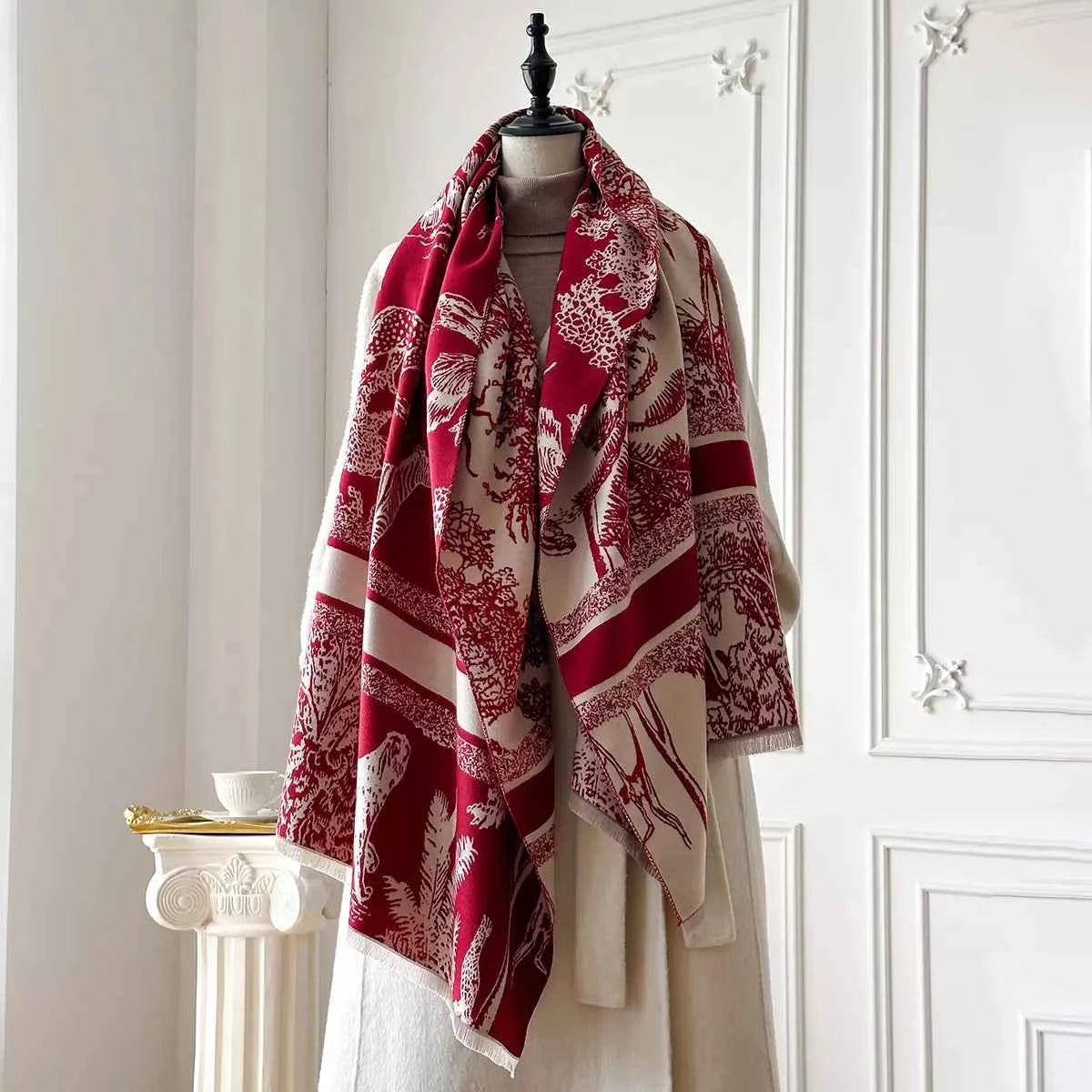 Raw Hem Winter Scarf