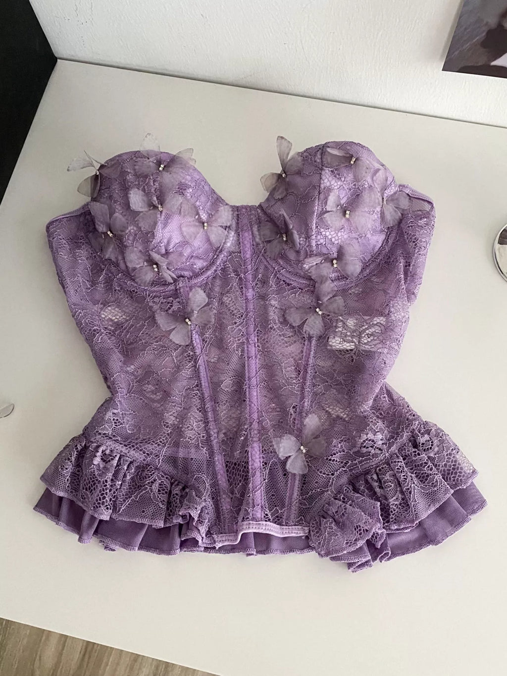 Butterfly Lace Tube Top - Girly Tea