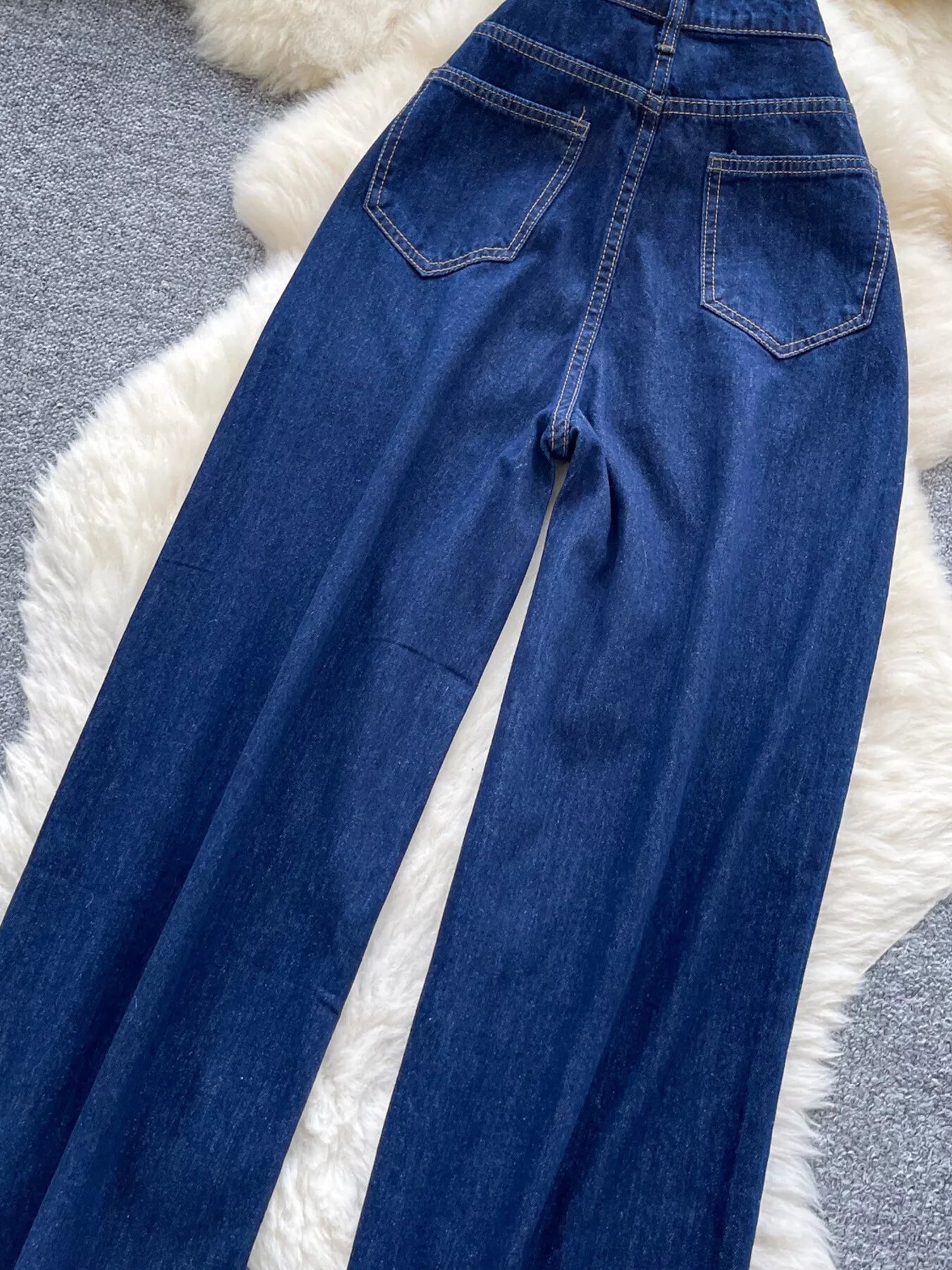 High Waist Wide Leg Jeans - Girly Tea