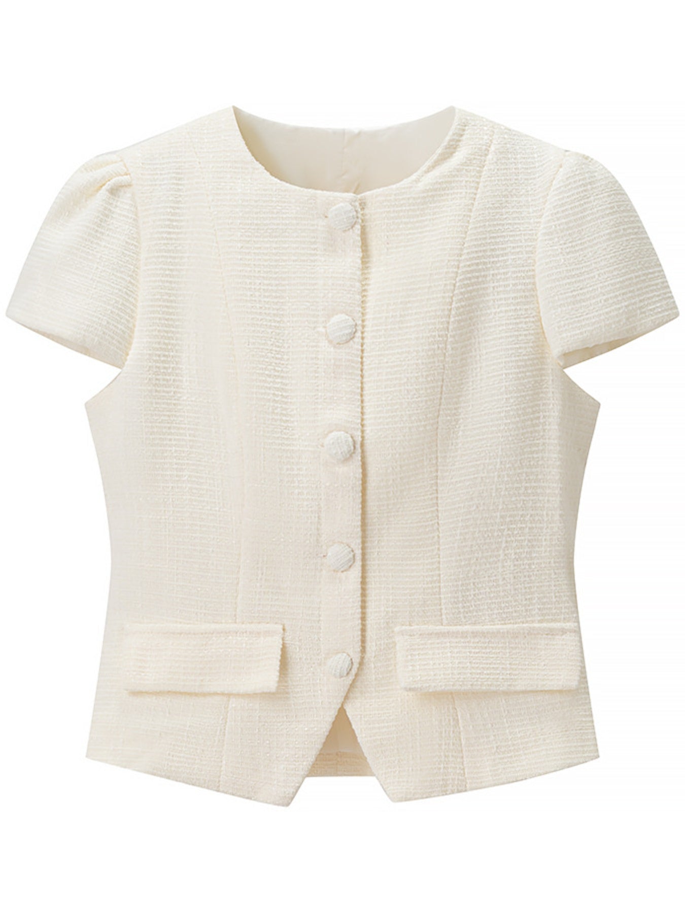 Button Up Short Sleeve Top and Bubble Hem Skirt Set - Girly Tea