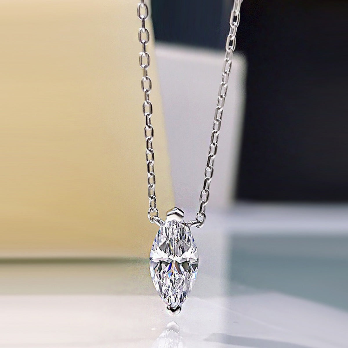 925 Sterling Silver Zircon Pendant Necklace - Girly Tea