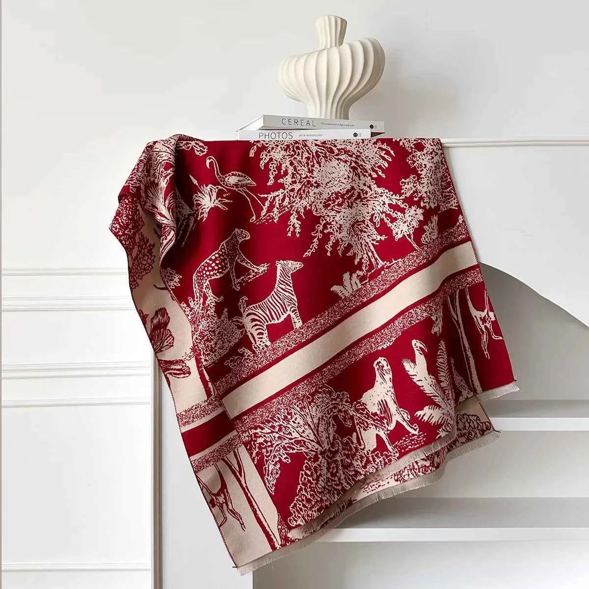Raw Hem Winter Scarf
