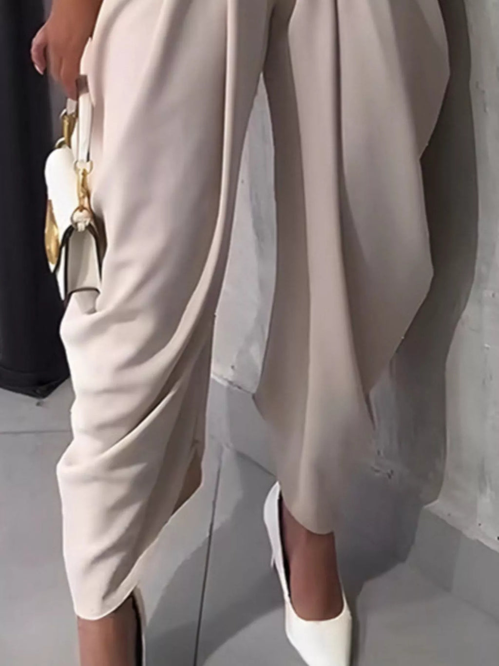 High-Waisted Wide Leg Pleated Pants - Girly Tea