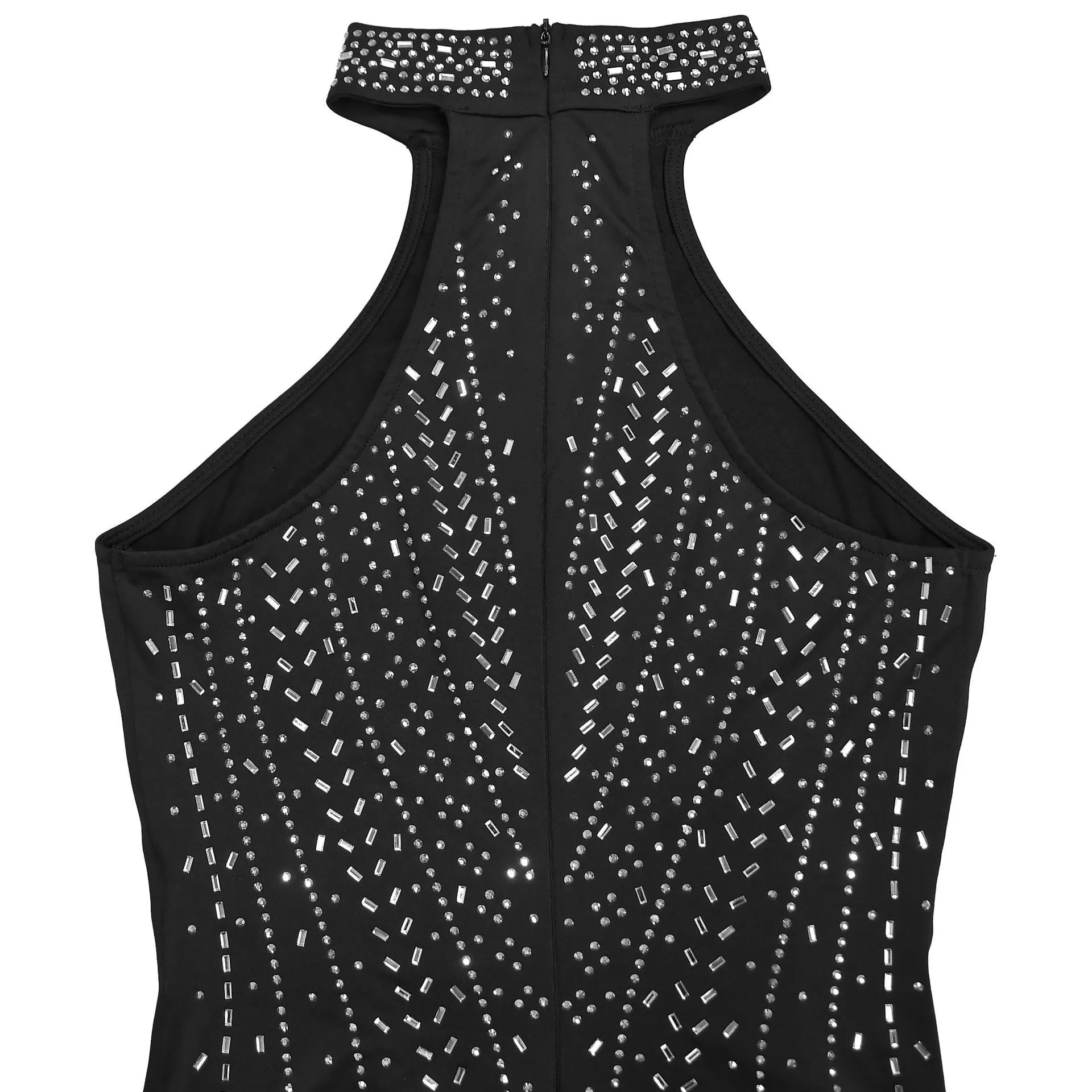 Sparkling Rhinestone Cutout Jumpsuit - Girly Tea