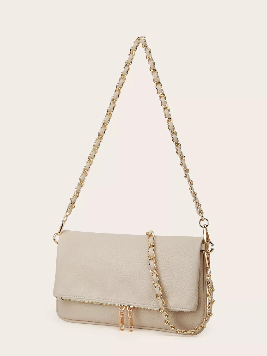 PU Leather Chain Strap Shoulder Bag - Girly Tea