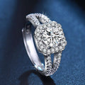 1 Carat Moissanite 925 Sterling Silver Ring - Girly Tea