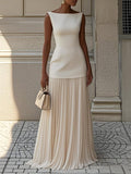 Full Size Sleeveless Top and Pleated Maxi Skirt Set Plus Size - Girly Tea