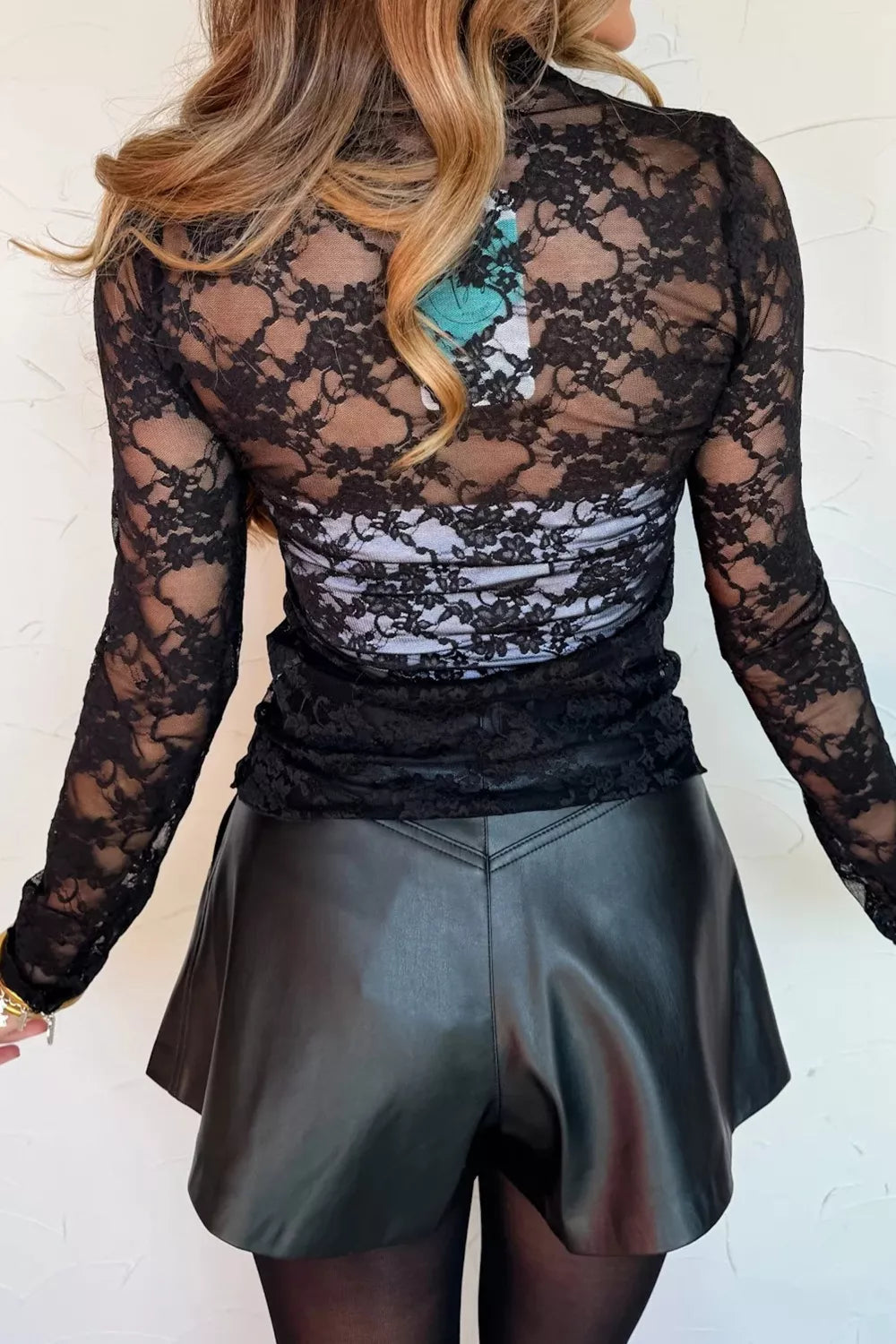 Floral Lace Long Sleeve Top - Girly Tea