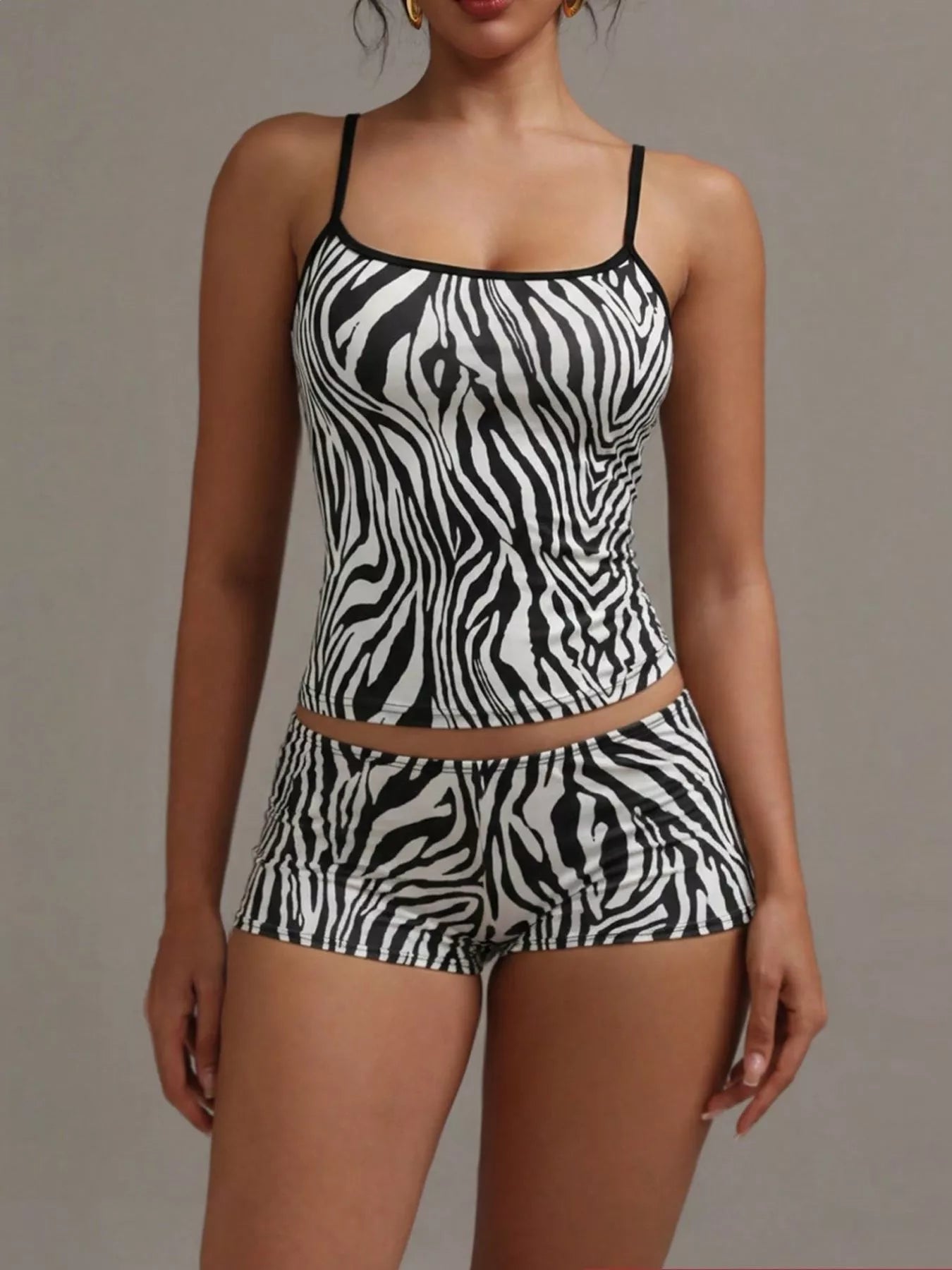 Leopard Print Cami ad Shorts Set - Girly Tea