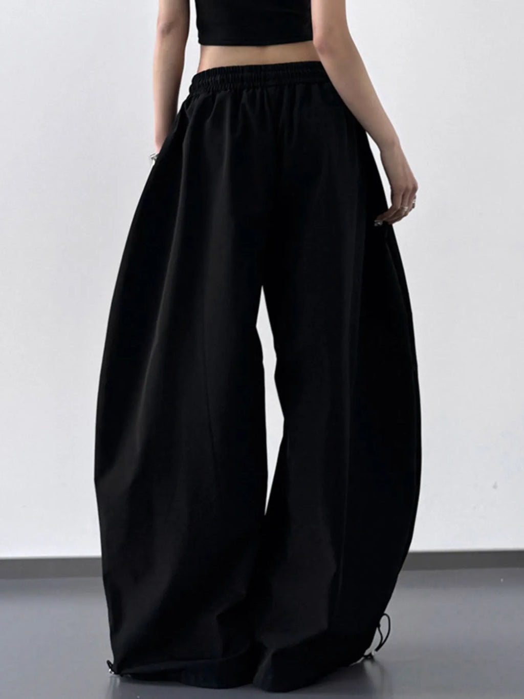 Wide Leg Drawstring Pants - Girly Tea